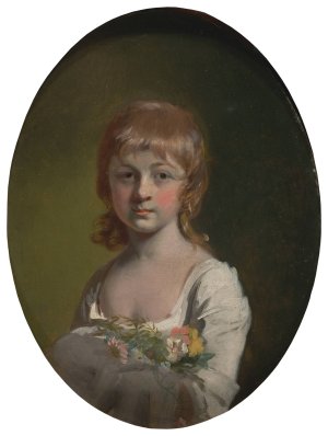 Girl with a Bouquet of Flowers by Henry Walton Oil Painting