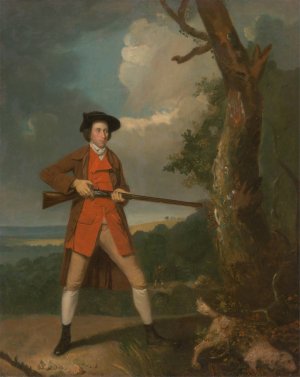 Portrait of a sportsman, possibly Robert Rayner by Henry Walton Oil Painting
