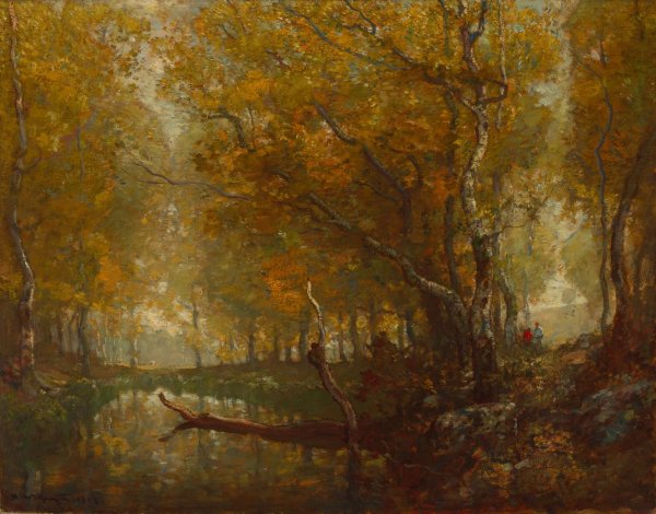 Bradbury's Mill Pond, No. 2  by Henry Ward Ranger - Hand-Painted Oil Painting Reproduction