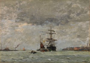 Entrance To The Harbor by Henry Ward Ranger Oil Painting