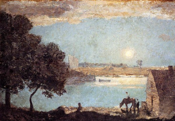 Main Product Photo of Moonlight in Connecticut Painting by Henry Ward Ranger