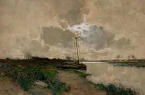 On the Scheldt, Holland Oil painting by Henry Ward Ranger