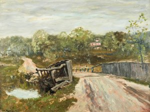 The Stone Fence by Henry Ward Ranger Oil Painting