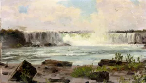 Niagra Falls by Henry William Banks Davis - Oil Painting Reproduction
