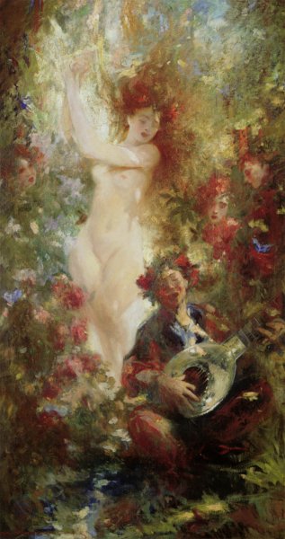 Main Product Photo of A Woodland Melody Painting by Henry William Hurst