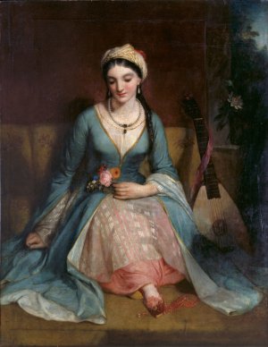 A Young Greek Woman by Henry William Pickersgill Oil Painting