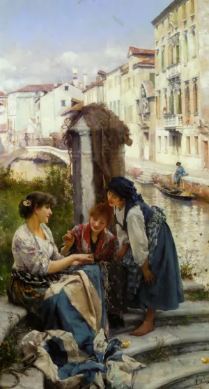 La Promessa Sposa by Henry Woods Oil Painting