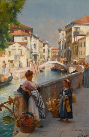San Trovaso, Venice by Henry Woods Oil Painting