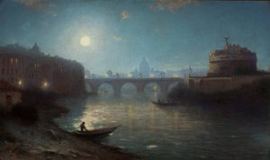 Castel Sant'Angelo in Rome Oil painting by Henryk Cieszkowski
