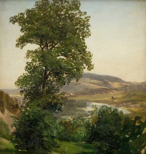 From the Banks of the Dniester River by Henryk Grabinski Oil Painting