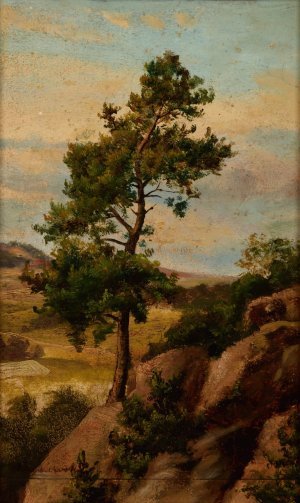 Stone Pine by Henryk Grabinski Oil Painting