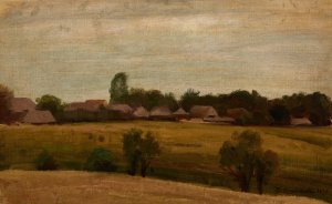 Village near Krakow by Henryk Grabinski Oil Painting