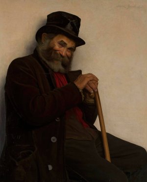 Portrait of Bartlomiej Sztosik by Henryk Grombecki Oil Painting