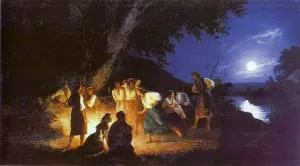 Night on the Eve of Ivan Kupala Oil painting by Henryk Hector Siemiradzki