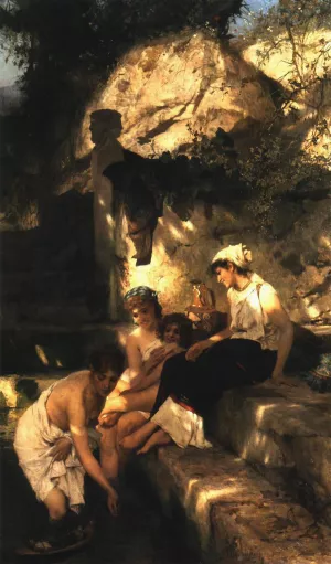 Roman Idyll by Henryk Hector Siemiradzki - Oil Painting Reproduction