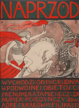 Naprzod wychodzi w podwojnej objetoSci Oil painting by Henryk Kunzek