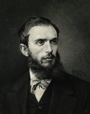 Portrait of Maksymilian Gierymski by Henryk Piatkowski Oil Painting