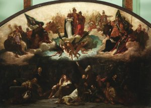 Allegory - Vision in the prison by Henryk Rodakowski Oil Painting