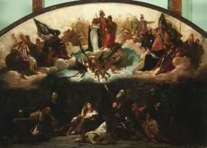 Allegory - Vision in the prison by Henryk Rodakowski Oil Painting