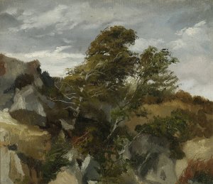 Landscape from Bortniki at the Dniester River by Henryk Rodakowski Oil Painting
