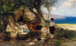At the spring well by Henryk Siemiradzki Oil Painting