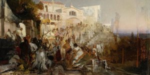 Candlesticks of Christianity, sketch by Henryk Siemiradzki Oil Painting