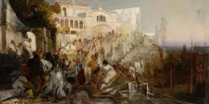 Candlesticks of Christianity, sketch by Henryk Siemiradzki Oil Painting