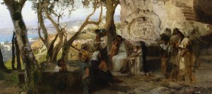 Christ among children by Henryk Siemiradzki Oil Painting
