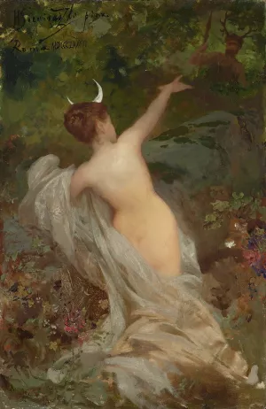 Diana And Actaeon by Henryk Siemiradzki Oil Painting