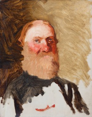 Head of a Bearded Man by Henryk Siemiradzki Oil Painting