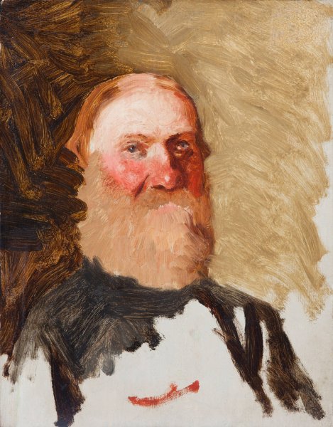 Head of a Bearded Man  by Henryk Siemiradzki - Hand-Painted Oil Painting Reproduction