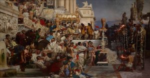 Nero's Torches by Henryk Siemiradzki Oil Painting