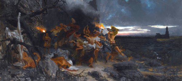 Orgy On Capri In The Time Of Tiberius  by Henryk Siemiradzki - Hand-Painted Oil Painting Reproduction