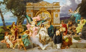 Parnassus by Henryk Siemiradzki Oil Painting
