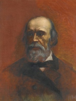 Portrait of a Man Said to be Walerjan Zawisza Linkowiec by Henryk Siemiradzki Oil Painting