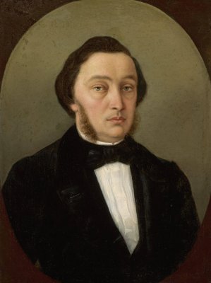 Portrait of a man with side-whiskers Oil painting by Henryk Siemiradzki