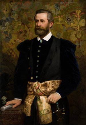 Portrait of Ludwik Wodzicki by Henryk Siemiradzki Oil Painting