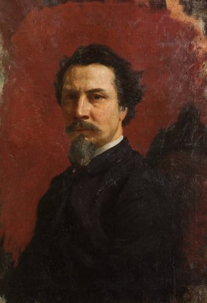 Self-Portrait by Henryk Siemiradzki Oil Painting