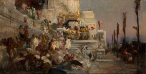 Study for the 'Torches of Nero' by Henryk Siemiradzki Oil Painting