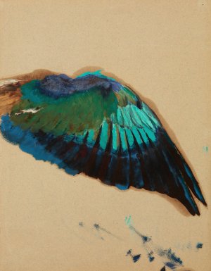Study of a Wing - Study of a Fgure of 'Inspiration' from the Curtain for the Municipal Theater in Lviv by Henryk Siemiradzki Oil Painting