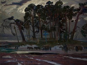Along the old route of our forefathers by Henryk Szczyglinski Oil Painting