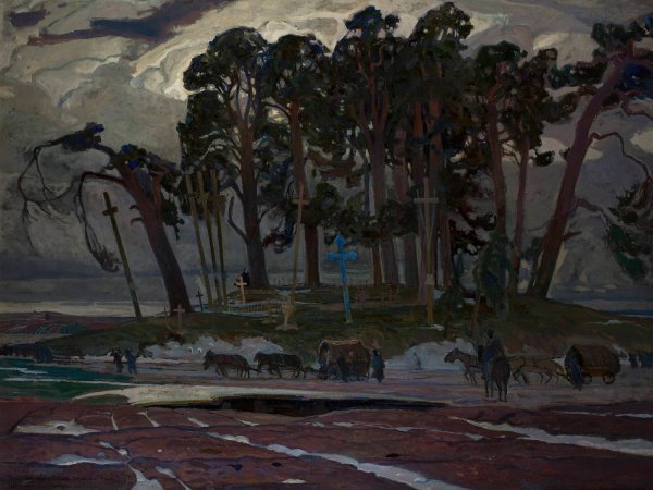 Along the old route of our forefathers  by Henryk Szczyglinski - Hand-Painted Oil Painting Reproduction