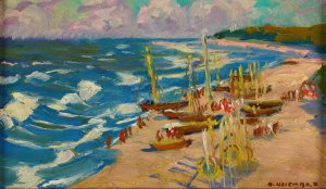 Theme from the Hel Peninsula by Henryk Uziemblo Oil Painting