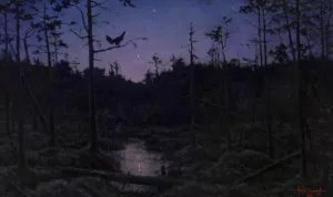 Mysterious song Oil painting by Henryk Weyssenhoff