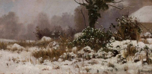 Main Product Photo of Winter landscape  Painting by Henryk Weyssenhoff