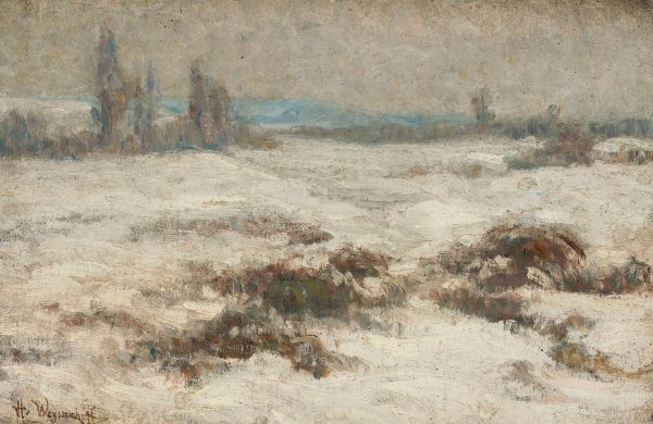 Main Product Photo of Winter landscape Painting by Henryk Weyssenhoff