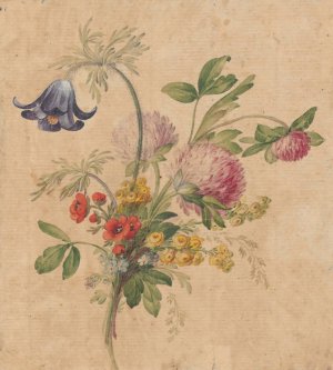 A bouquet of wild flowers by Henryka Beyer Oil Painting