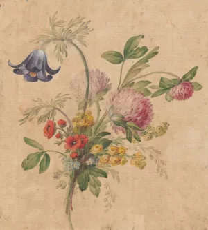 A bouquet of wild flowers by Henryka Beyer Oil Painting