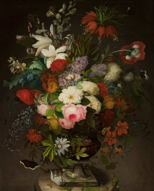 Flowers by Henryka Beyer Oil Painting