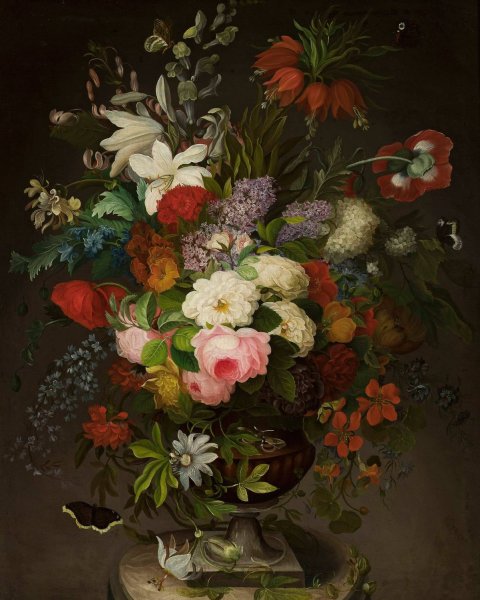 Flowers  by Henryka Beyer - Hand-Painted Oil Painting Reproduction